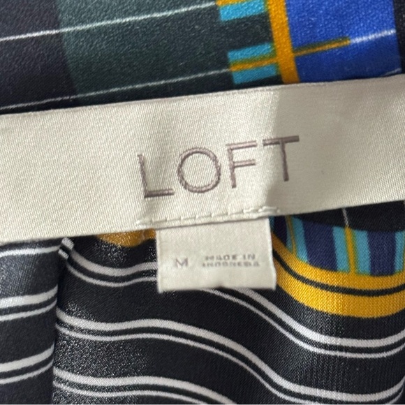 LOFT Multicolor Sleeveless Blouse Women’s Size M - Picture 3 of 7